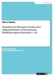 Einstellen des Wastegate-Ventils eines Abgasturboladers (Unterweisung Kraftfahrzeugmechatroniker / -in) Marco Opalka