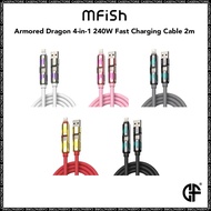 MFISH Armored Dragon 4-in-1 240W Fast Charging Cable 2m