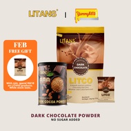 LITANS Dark Chocolate Malt Chocolate Drinks No Added Sugar [HALAL] Koko Tanpa Gula 无添加糖黑巧克力粉可可饮料