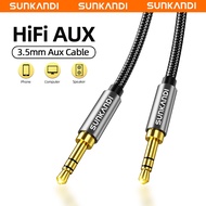 SUNKANDI 3.5mm Male-to-Male Auxiliary Audio Cable Braided Audio Cable Auxiliary Jack Suitable for He