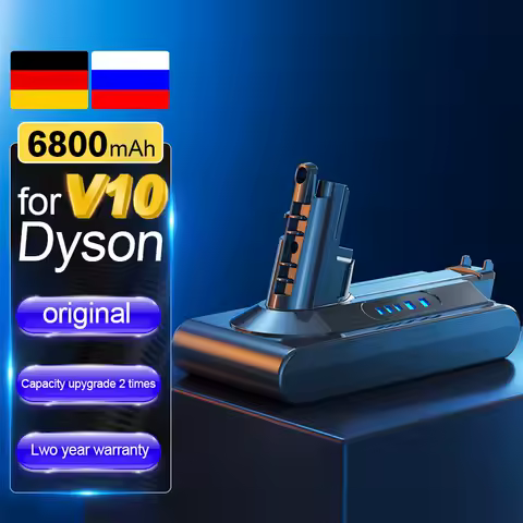 25.2V 6.0/6.8AH Battery for Dyson V10 SV12 V10 Absolute V10 Fluffy Cyclone V10 Battery Handheld Vacu