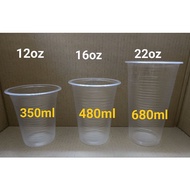Disposable plastic cup 22oz/16oz/12oz