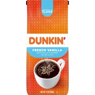 กาแฟ Dunkin French Vanilla Flavored Ground Coffee 12 Ounce ของแท้จากอเมริกา 100% หอมมาก