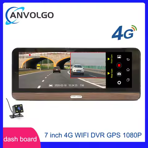 8 inch Android 4G Dash Cam Car dvr Dashboard gps navigator ADAS WIFI rever rear camera 1080p dual le