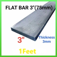 3"(75mm) FLAT BAR Thickness 3mm (1 feet)