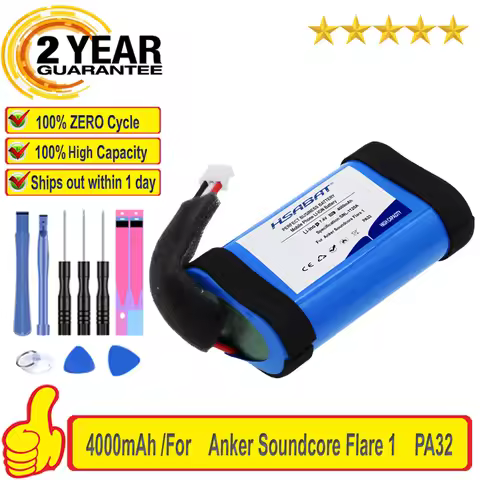Top Brand 4000mAh PA19-1 Battery for Soundcore 3 A3117 Flare 2 PA32 Wireless Bluetooth Speaker