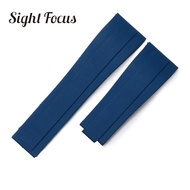 สายนาฬิกา20มม. 21มม. 22มม. สำหรับสายนาฬิกา Rolex Cosmograph Daytona Sky-Dweller Oysterflex สายยาง Ex