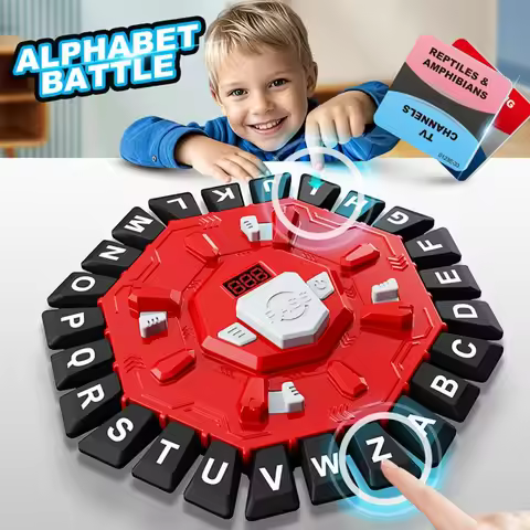 Word Play Family Board Game with Digital Display Timer, 2 Modes, Fun Fast-Paced 24 Letter Game for L
