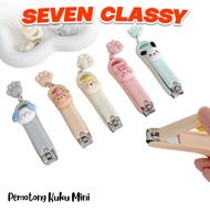 SC - Nail Clipper H968 Pastel Color Nail Clipper PAW Cat Motif Mini Nail Cutter Cute 3D Character Ha