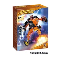 Chinese Building Blocks Superhero 76241 Hulk Mecha 76242 Thanos 76243 Rocket Raccoon Assembly bhgyt8