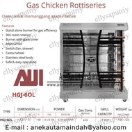 Spesial Hgj-6P Oven Pemanggang Ayam / Bebek (Gas Rotisseries) Sistem