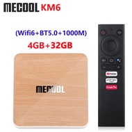 Mecool KM6 Deluxe Edtion Wifi 6 Go ogle Certified TV Box Android 10.0 4GB 64GB Amlogic S905X4 1000M LAN Bluetooth 5.0 Set Top Box