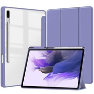 Acrylic Case For Samsung Galaxy Tab S9 Plus 2023 Cover S7 FE S8 Plus S7 Plus 12.4" T970 T976B With Pencil Holder For Samsung Tab S9 S8 S7 11 Inch