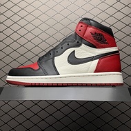 【100%LJR Batch】AJ1 Nike Air Jordan 1 Retro High OG "Black Red Toe" Basketball Shoes For Men