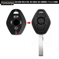 FOREVERGO Silicone Car Remote Key Case Cover 4 Buttons Folding Remote Key Fob Protection For BMW E46