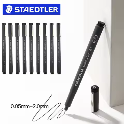 1pcs STAEDTLER 308 Fineliner Micron Pen Liner Black Waterproof Drawing Sketch Marker Stiften Letteri
