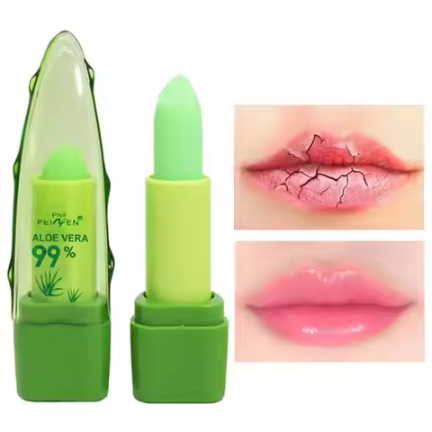 ALOEVERA Temperature Change Color Jelly Lipstick AloeVera Lip Balm Long Lasting Moistourizing Nutrit