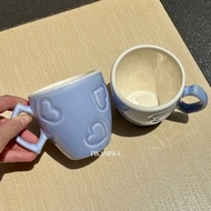 2 PCS VALENTINE WHITELINE CERAMIC MUG beautiful cute mug mug gift mug cute handle mug