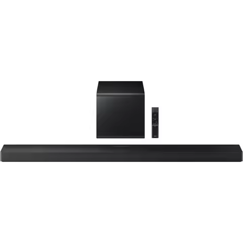 Samsung Q-Series 3.1.2ch Dolby Atmos Soundbar with Wireless Subwoofer, Q-Symphony, Black