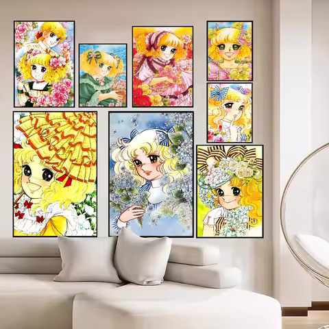 Manga Candy Candy Anime Whitepaper Poster Waterproof Paper Sticker Coffee House Bar Aesthetic Art Wa