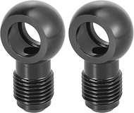 2pcs Dia.12mm Fuel Banjo Fittings to 6AN Male Flare Adapter Fuel Line Adapter Connector for Car Blac