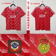 Classic Home Short Sleeve Retro Soviet Football Jersey Replica Vintage Style Sports Fitness Fans Sup