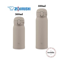 New!【ZOJIRUSHI】water bottle One-touch stainless steel mug seamless (Grey) 360ml, 480ml / thermos flask / SM-WS36-HM, SM-WS48-HM [Direct from Japan]