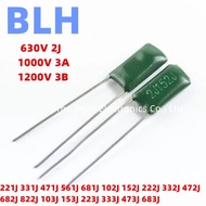 50PCS Polyester Film Capacitor 630V 1000V 1200V 2J221J 2J331J 2J471J 2J561J 2J681J 2J102J 2J152J 2J2