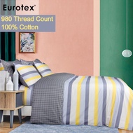 Eurotex Contemporary, 980 Thread Count 100% Cotton, Fitted Sheet Set / Bedset - Otis