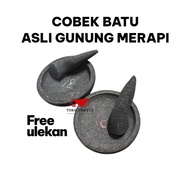 COBEK BATU ASLI Cowek / Lemper Batu Kali Gunung Merapi (FREE ULEKAN)