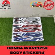 HONDA WAVE125X ULTIMO BODY COVER SET STICKER(1) -BLUE/RED/SILVER