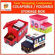 Foldable Storage Box Chair Stool Multifunctional Kids Collapsible Storage Trunk Toy Basket School Bu