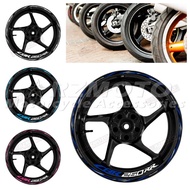 For CBR250RR CBR 250RR Motorcycle Wheel Decoration Sticker Rim Decal Reflective Waterproof Wheel Str