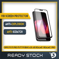 Screen Protector Tempered Glass 111D Full Protective For Oppo F11 F11 Pro F5 F7 F9 Reno A3S A5S Real