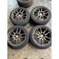 Works Emotion Kiwami 17 Inch Sport Rims 5x114.3 Original Made in Japan Halfcut Work