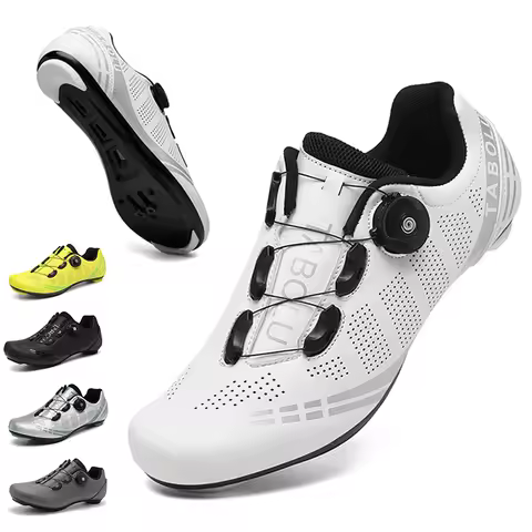 Road Cycling Shoes Upgrade High-quality Men's SPD Self-locking Road Racing Cycling Shoes Women's Out