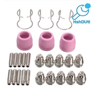 26Pcs Plasma Cutter Consumables Kit SG-55 AG-60 WSD-60P Cutting Torch Tip Nozzle