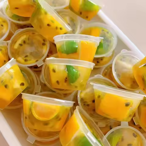 50Pcs 25ml-125ml Plastic Takeaway Sauce Cup Containers Food Box Pigment Paint Box Palette Disposable