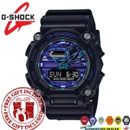 (READY STOCK) Official Marco Warranty CASIO G-SHOCK GA-900VB-1A Analog Digital Black Resin Strap Wat