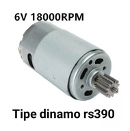 dinamo rs 390 rs390 dinamo mobil aki motor aki anak dinamo gearbox gearbok rs390 6v 18000rpm