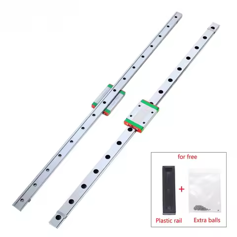 High Precision MGN12 MGN9 300 400 500 600mm Linear Rail Slide 1pc MGN12 Linear Guide+1pc MGN12H Bloc