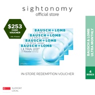 [sightonomy]  $253 Voucher For 4 Boxes of Bausch and Lomb ULTRA Monthly Disposable Contact Lenses