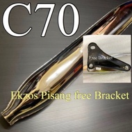 Honda C70 C70Z Exhaust Ekzos (PISANG) Lampu Bulat (ST)
