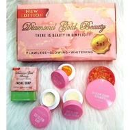 DG GLOW SKINCARE DIAMOND GOLD ORIGINAL SET PINK 5 IN 1