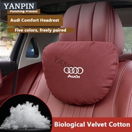 For Audi Car Suede Neck Protection Pillow Waist Pillow A3 A4 A6 Q3 Q4 Q5 TT