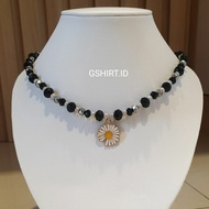 [READY] GD G Dragon Daisy Crystal Czech Necklace - Fanmade G Dragon Bracelet