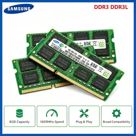 2PCS SAMSUNG Memory DDR3 DDR3L Laptop Ram SODIMM Memoria 2GB 4GB 8GB 1066 1600MHz 1866MHz Notebook S