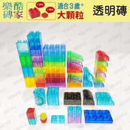 Large Particle Building Blocks Transparent Bricks Flower Ice Cubes Series Shining Particles duplo Me