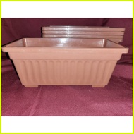 ◹ ✸ ♧ 5PCS LARGE brown rectangle pots for plants 32x15x13 cm / paso / garden pot / PECHAY & LETTUCE