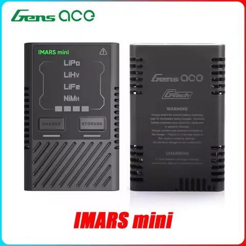 Gens Ace IMARS Mini Balance Charger 2-4S Lipo Battery Smart Charging G-TECH for Lipo LiHv LiFe NiMH 